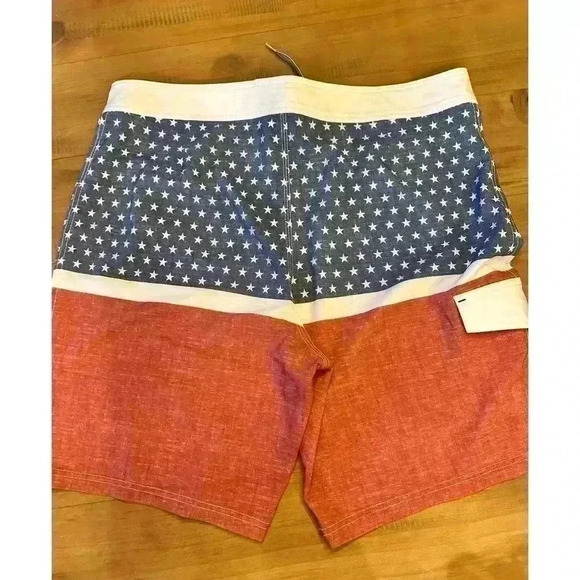 Men’s Trinity Size 38 Board Shorts Stretch 10.5" American Flag Red - Picture 3 of 3
